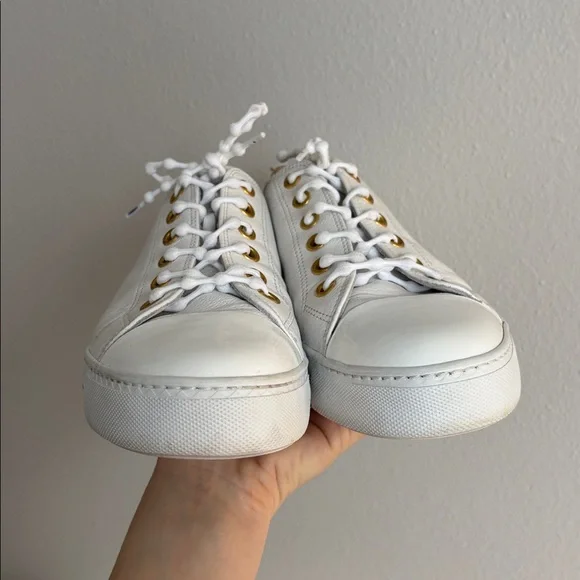 Paul Green Sophie sneakers pebbled leather patent leather toe gold-tone eyelets - Picture 5 of 10